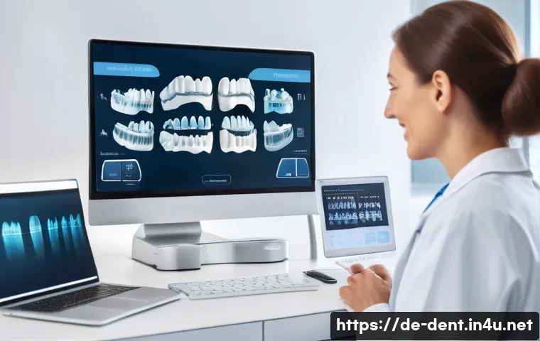 성인 교정과 청소년 교정 비용 비교 - A professional orthodontic clinic in a modern German city setting, showing a middle-aged adult patie...